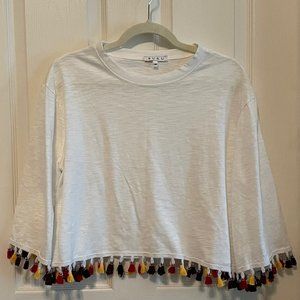 Buru crop top with quarter-length sleeves